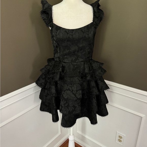 C Chapman Black Patisserie Cocktail Dress. Size 0. - Picture 2 of 6